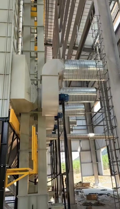 Asciugatrice di semi di grano di mais di riso 70 tonnellate/ lotto Capacità aria calda temperatura 60-130°C 16.603kw