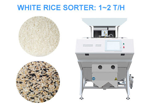 Macchina del selezionatore di colore del riso bianco di 96 canali 54 milione CCD 1-2 Ton/H